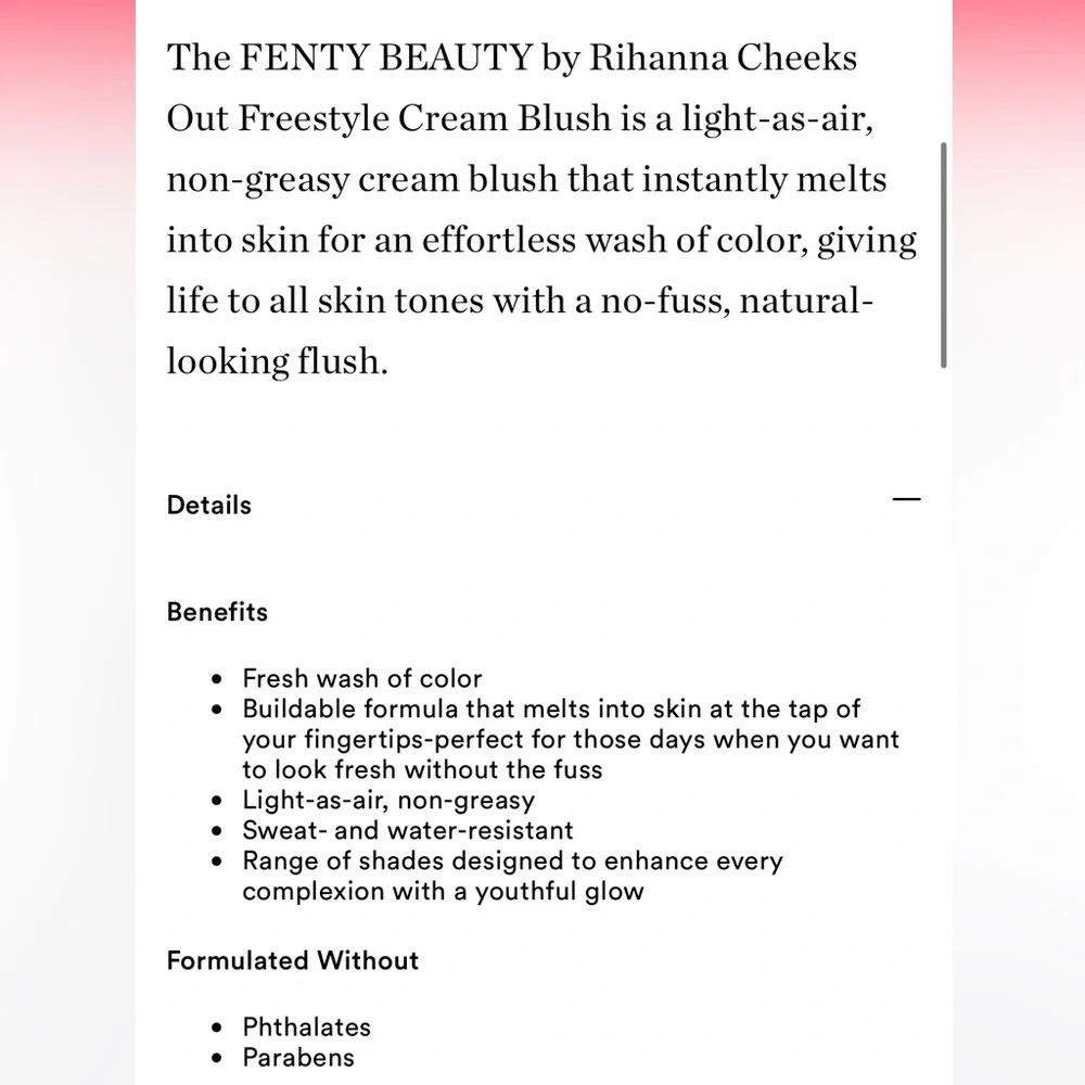 Fenty ‘Peach Face’ CHEEKS OUT FREESTYLE CREAM BLUSH
